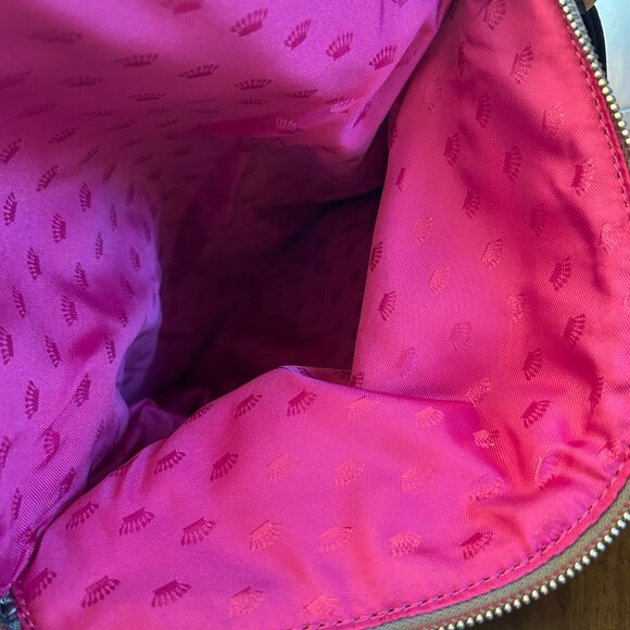 Juicy Couture Iridescent Fold Over Zip Flap Crossbody Metallic Gray - Picture 9 of 16